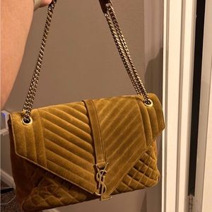 Saint Laurent mixed mattelasse suede bag